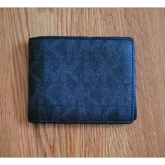 Michael Kors Jet Set Men’s Slim Bi-Fold Wallet Leather Black - Picture 1 of 8